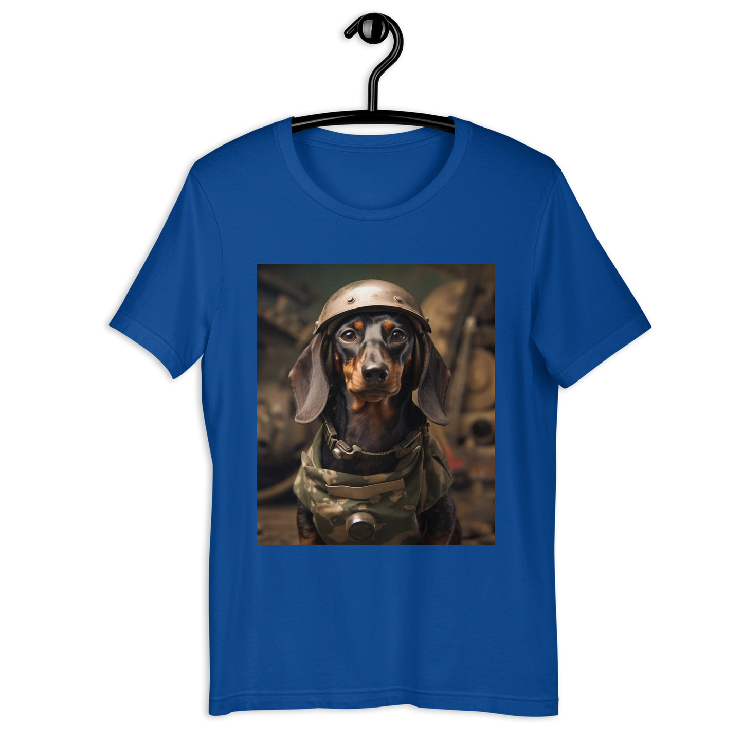 Dachshund Military Person Unisex t-shirt