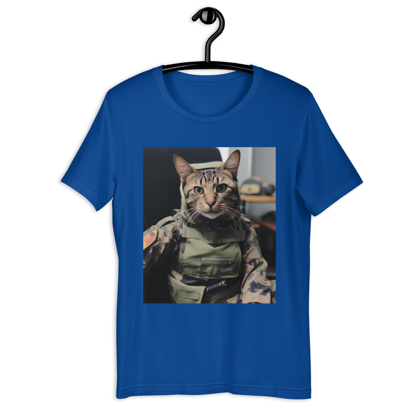 Domestic Shorthair Military Person Unisex t-shirt