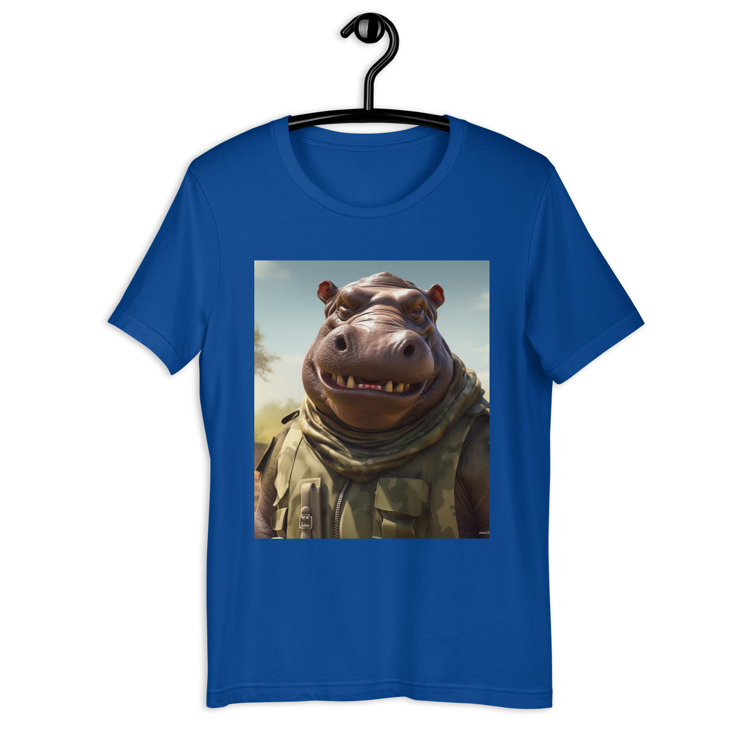 Hippo Military Person Unisex t-shirt