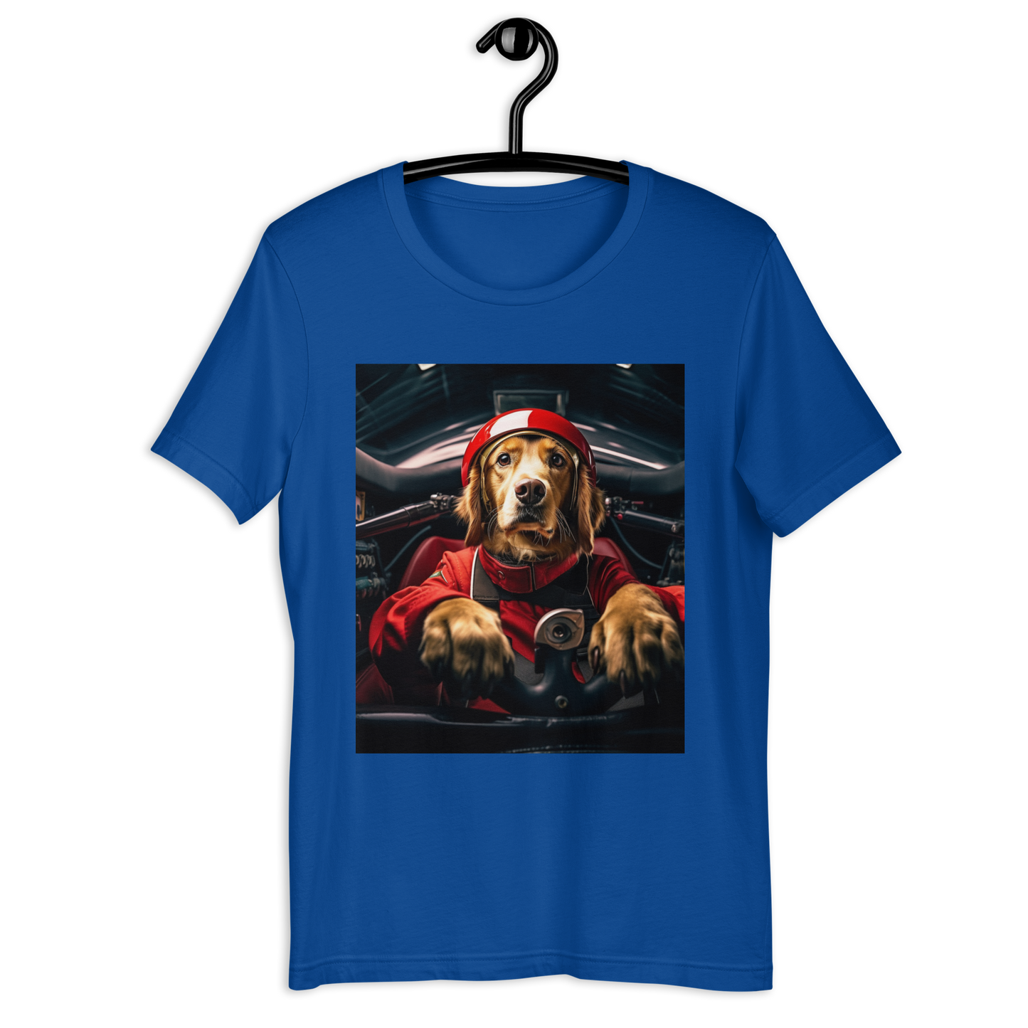 Golden Retriever F1 Car Driver Unisex t-shirt