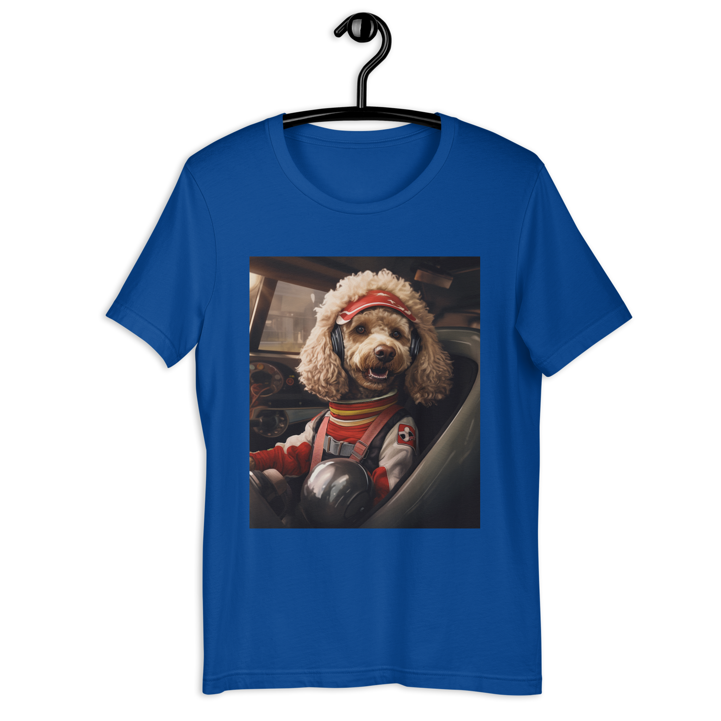 Poodle F1 Car Driver Unisex t-shirt