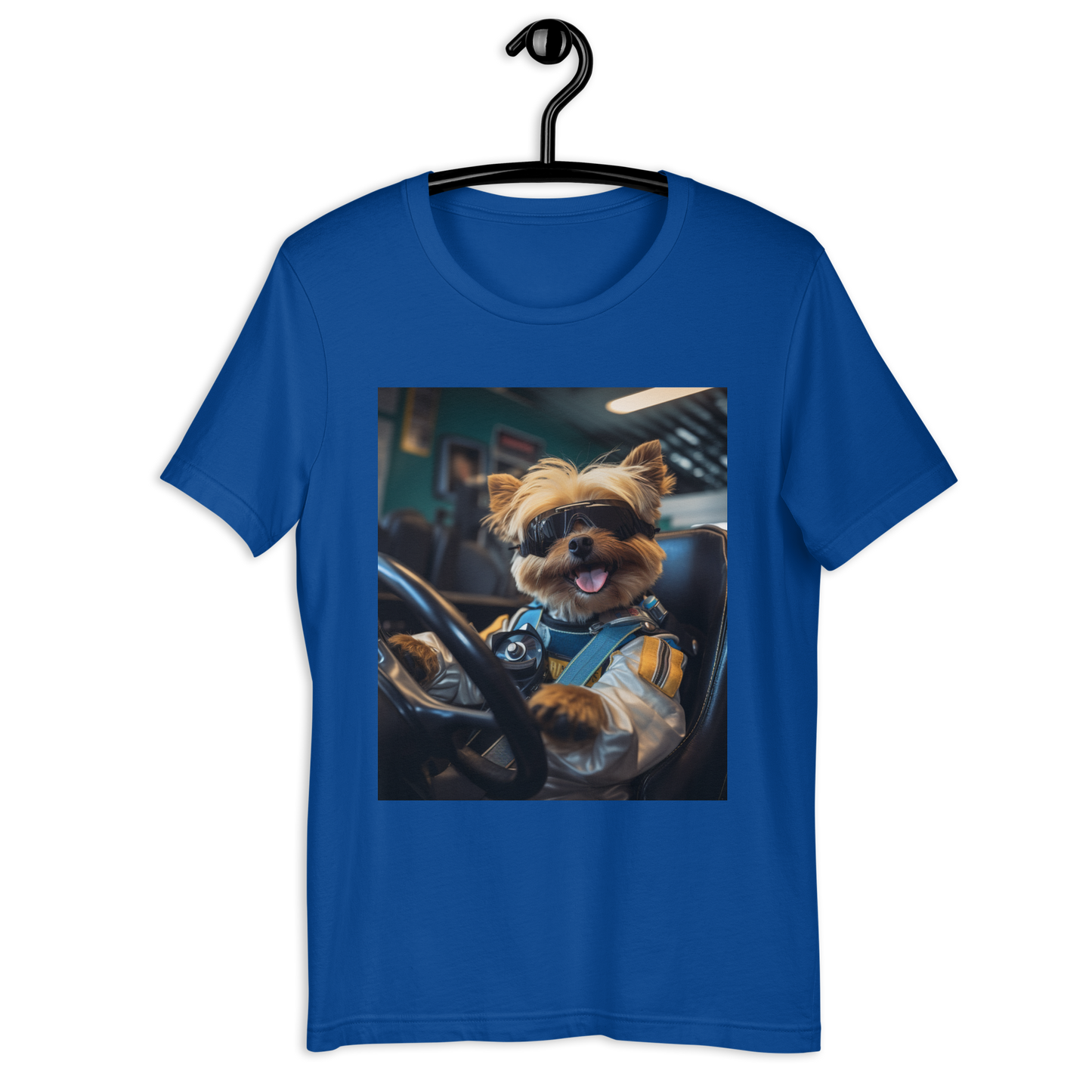 Yorkshire Terrier F1 Car Driver Unisex t-shirt