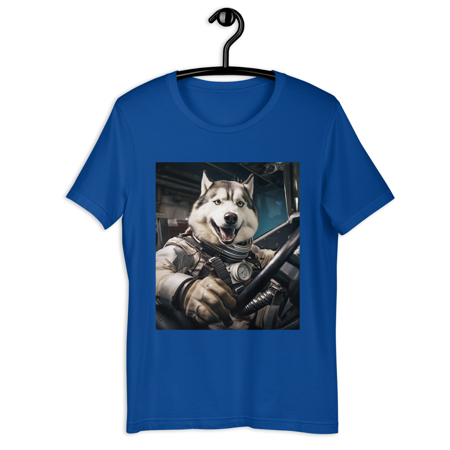 Siberian Husky F1 Car Driver Unisex t-shirt