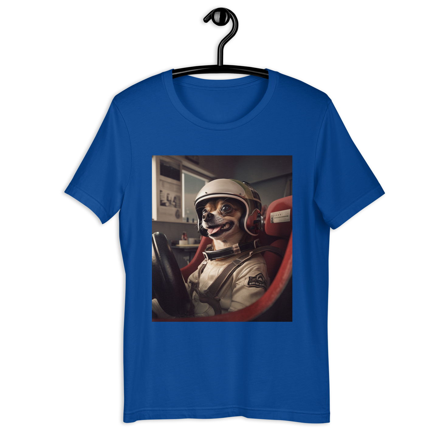 Chihuahua F1 Car Driver Unisex t-shirt