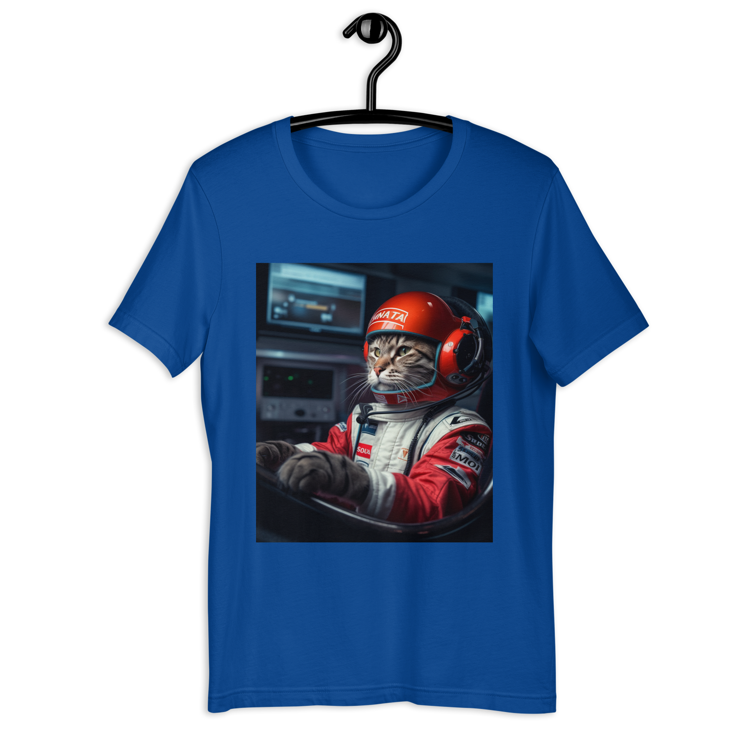 Domestic Shorthair F1 Car Driver Unisex t-shirt