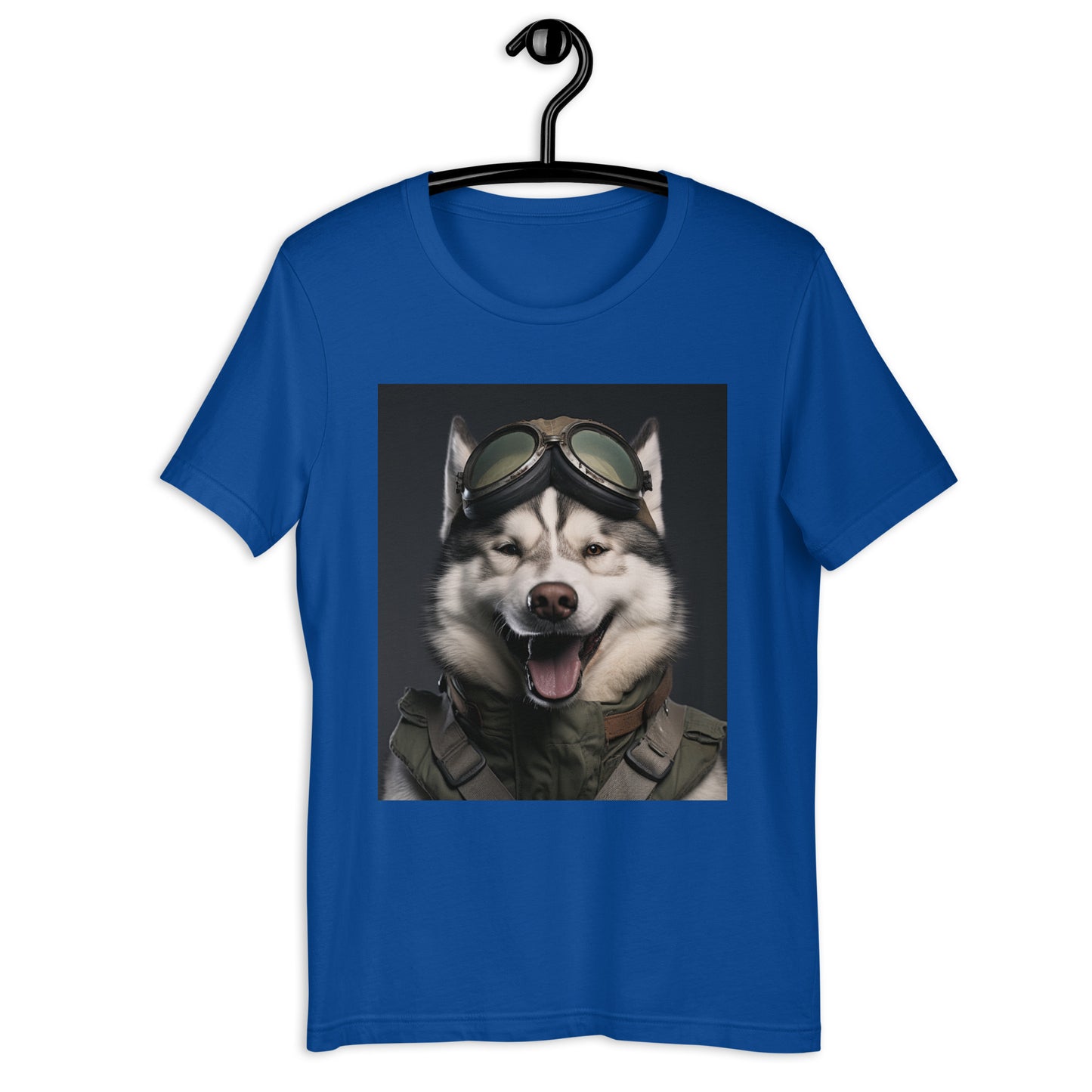 Siberian Husky Military Person Unisex t-shirt