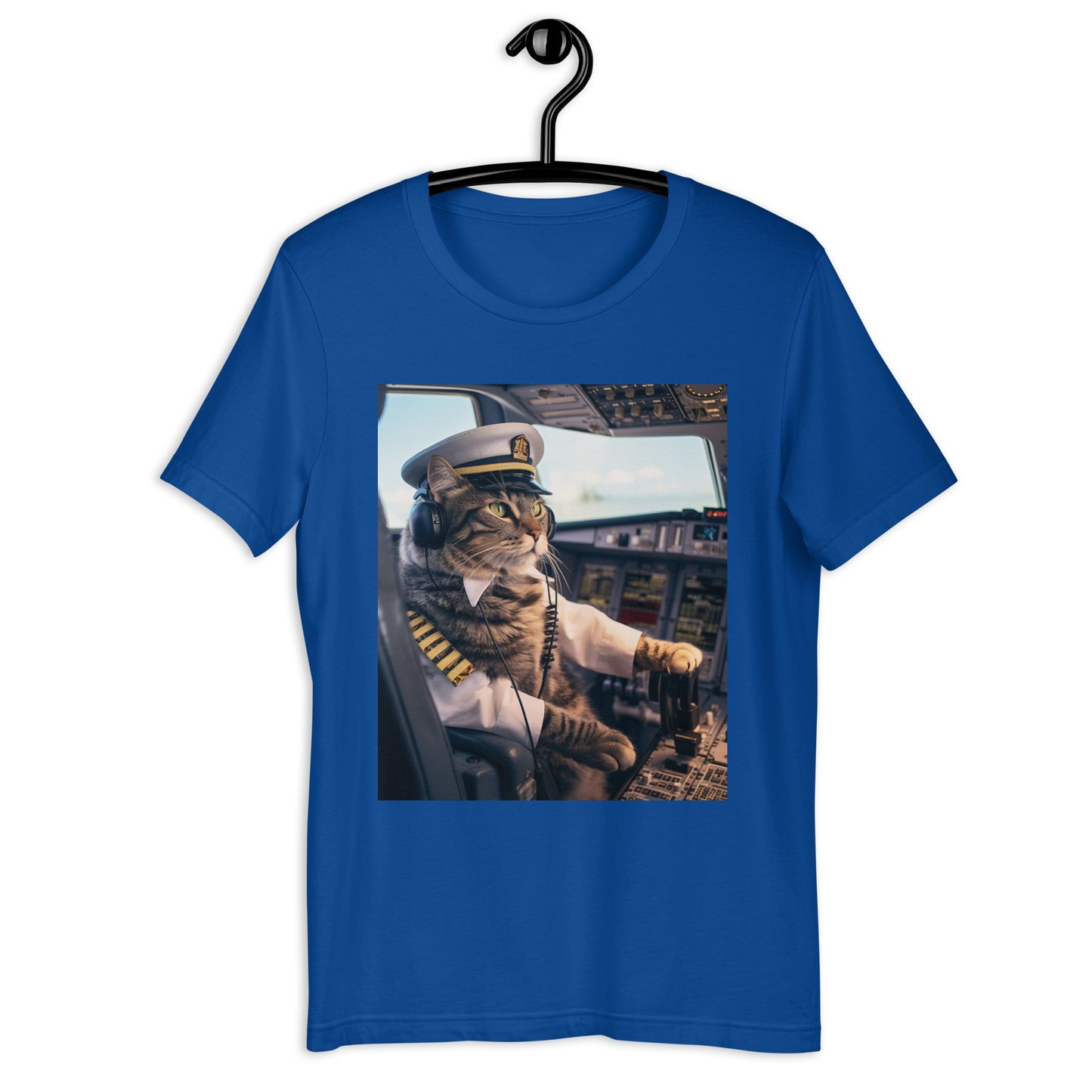 Domestic Shorthair Airline Pilot Unisex t-shirt