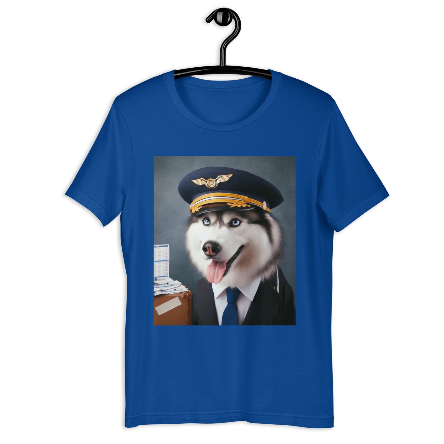 Siberian Husky Airline Pilot Unisex t-shirt