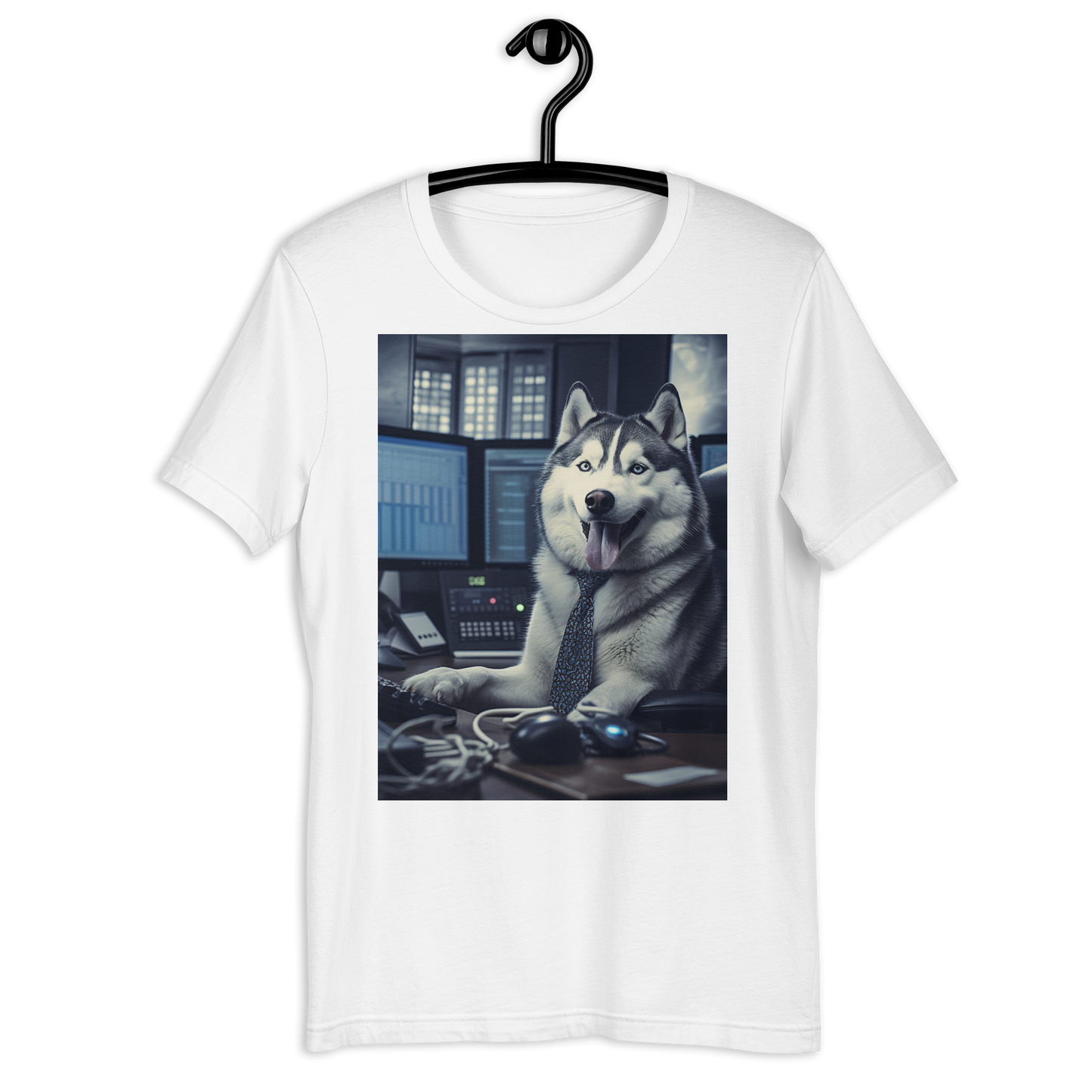 Siberian Husky Stock Trader t-shirt