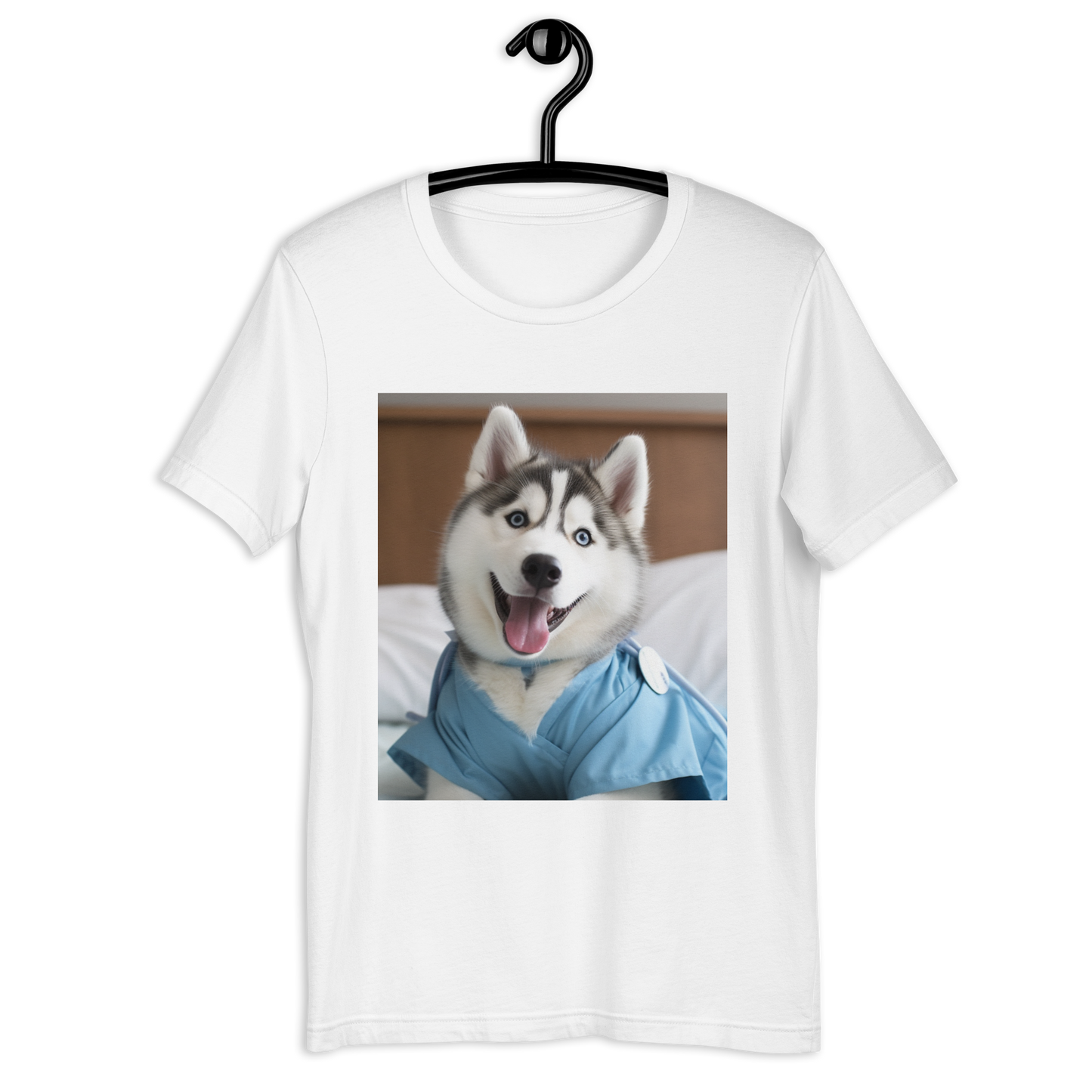 Siberian Husky Nurse Unisex t-shirt