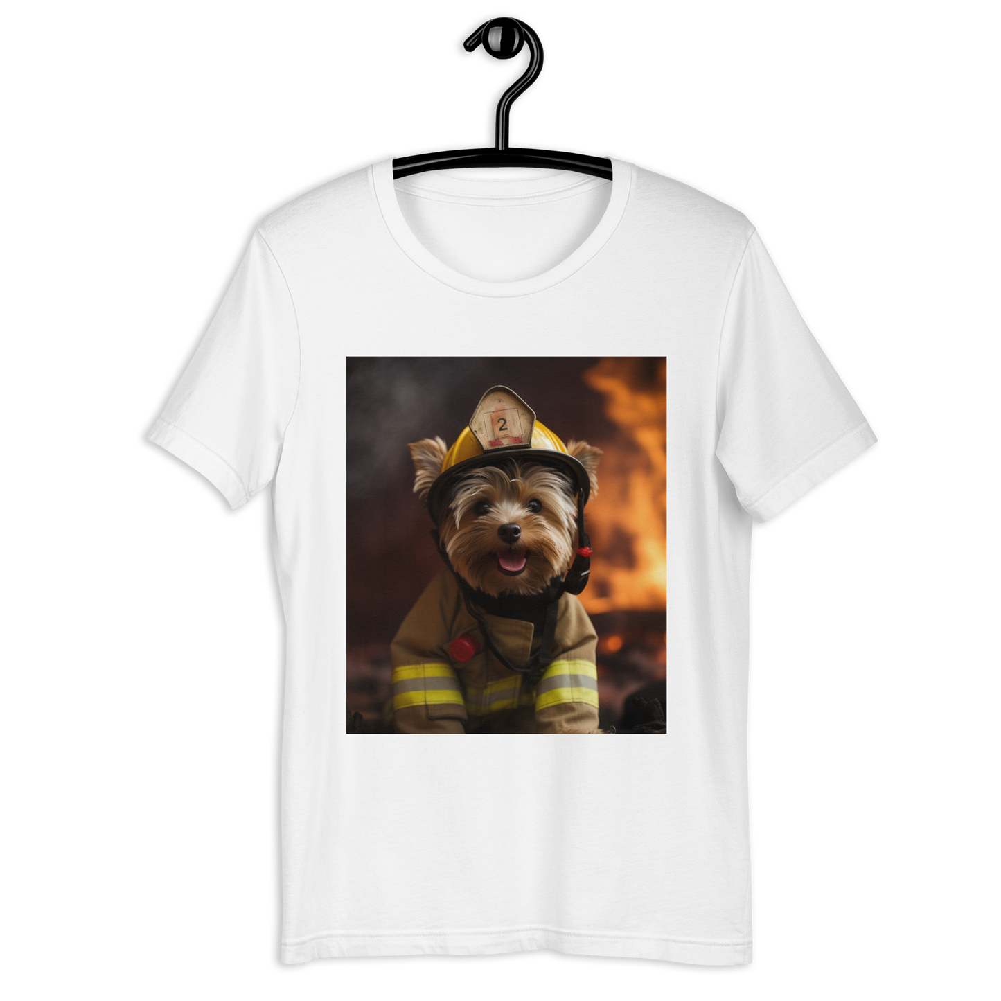 Yorkshire Terrier Firefighter Unisex t-shirt