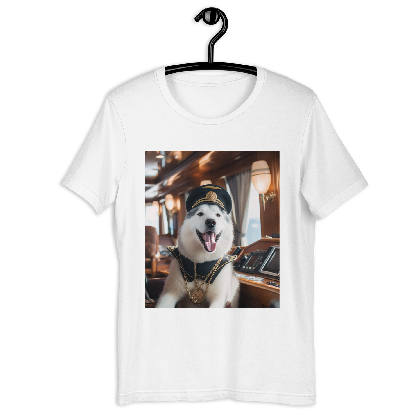 Siberian Husky CruiseShipCaptain Unisex t-shirt