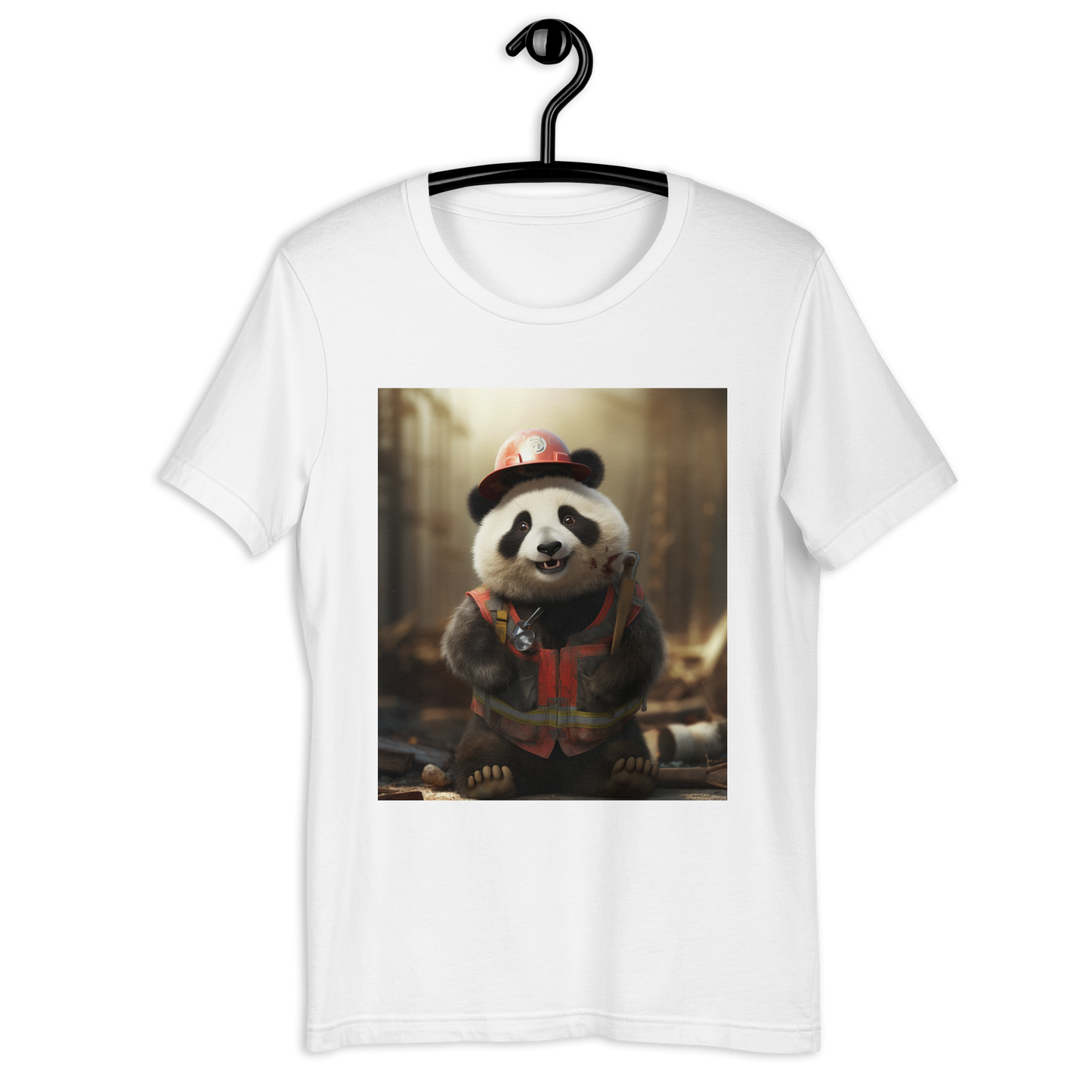 Panda ConstructionWorker Unisex t-shirt