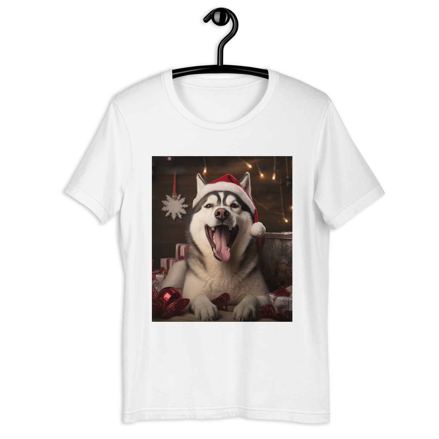 Siberian Husky Christmas Unisex t-shirt