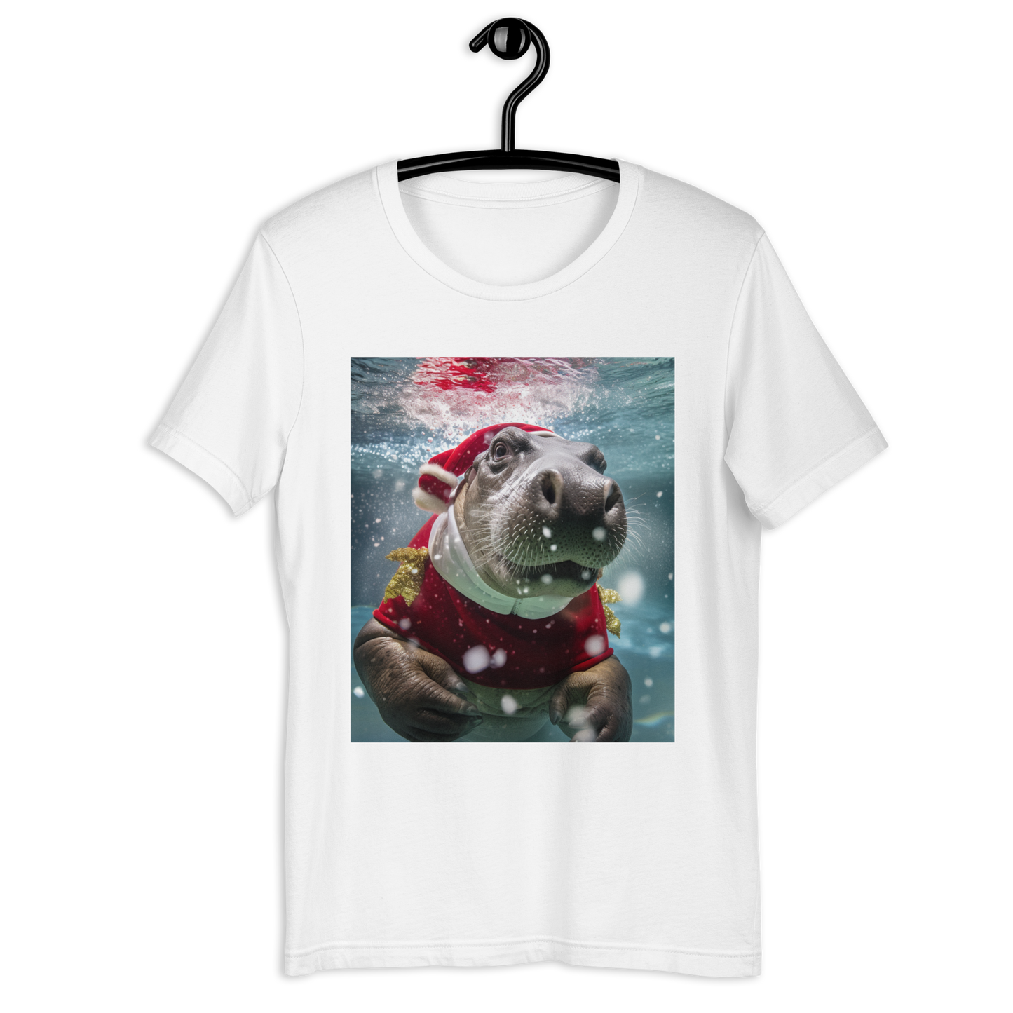 Hippo Christmas Unisex t-shirt