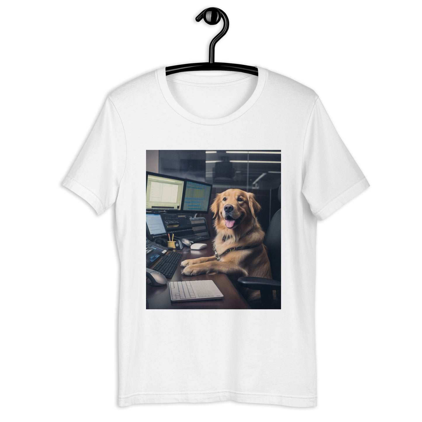 Golden Retriever Stock Trader Unisex t-shirt