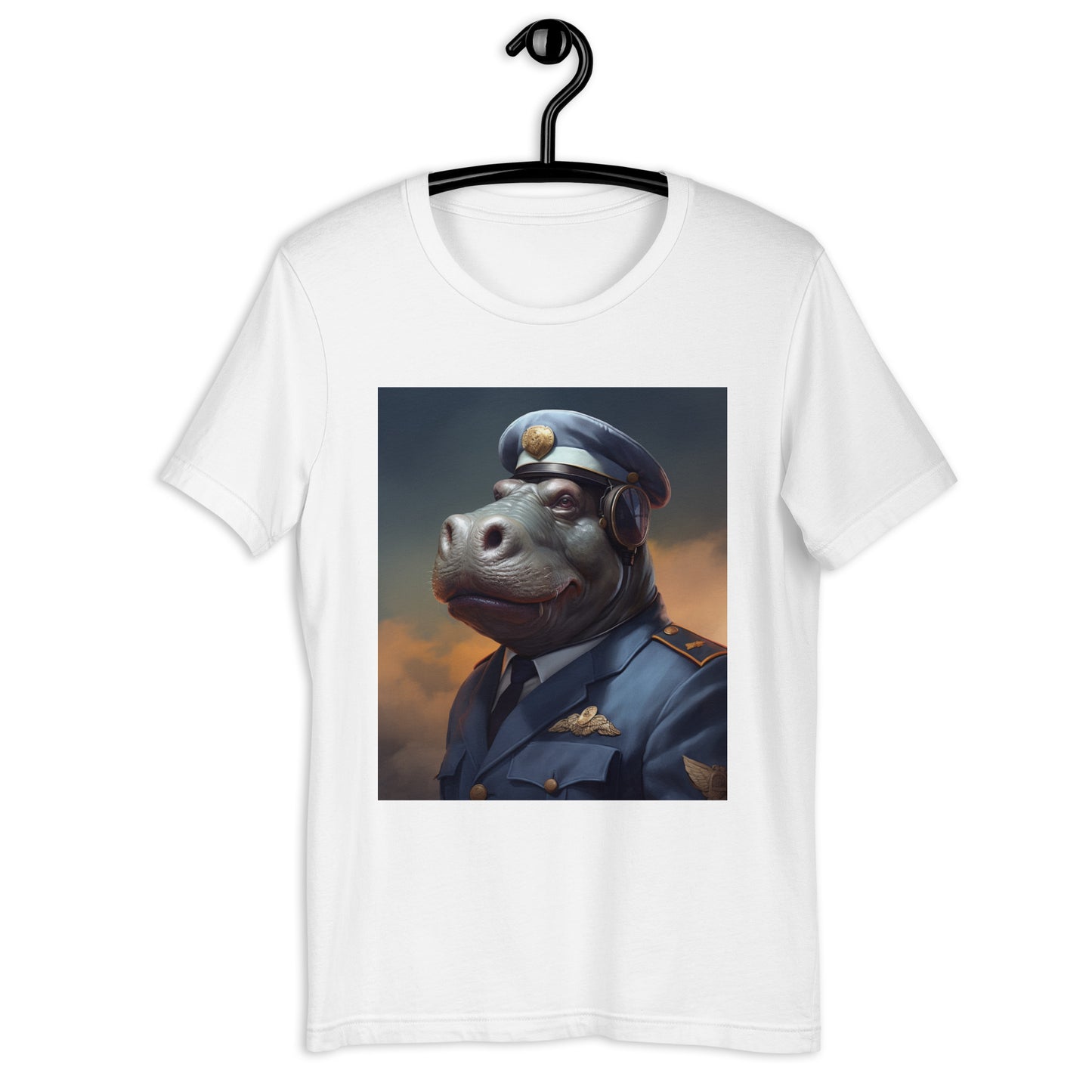 Hippo Air Force Officer Unisex t-shirt