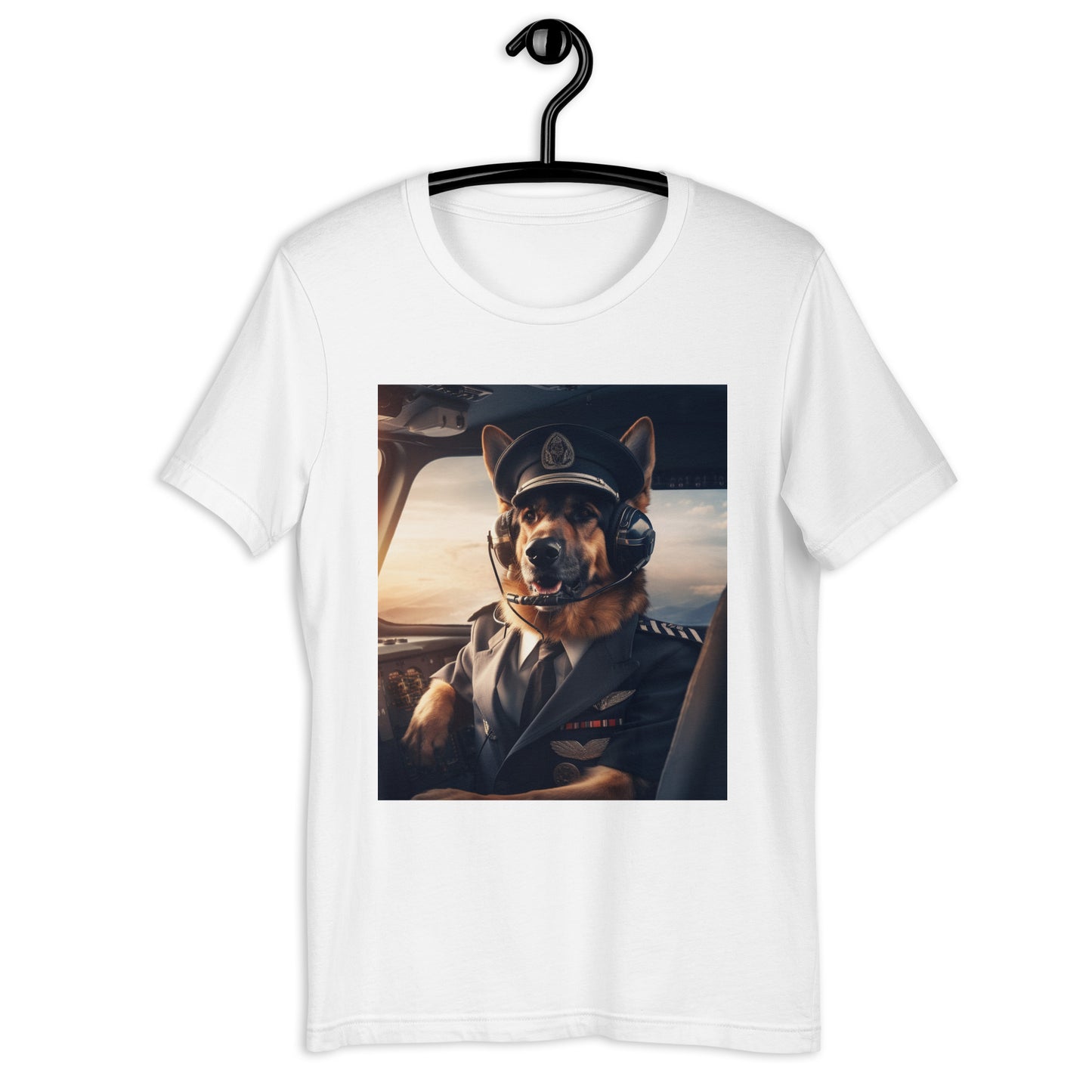 German Shepherd Airline Pilot Unisex t-shirt