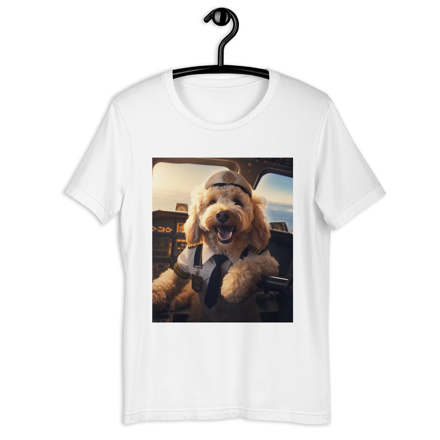 Poodle Airline Pilot Unisex t-shirt