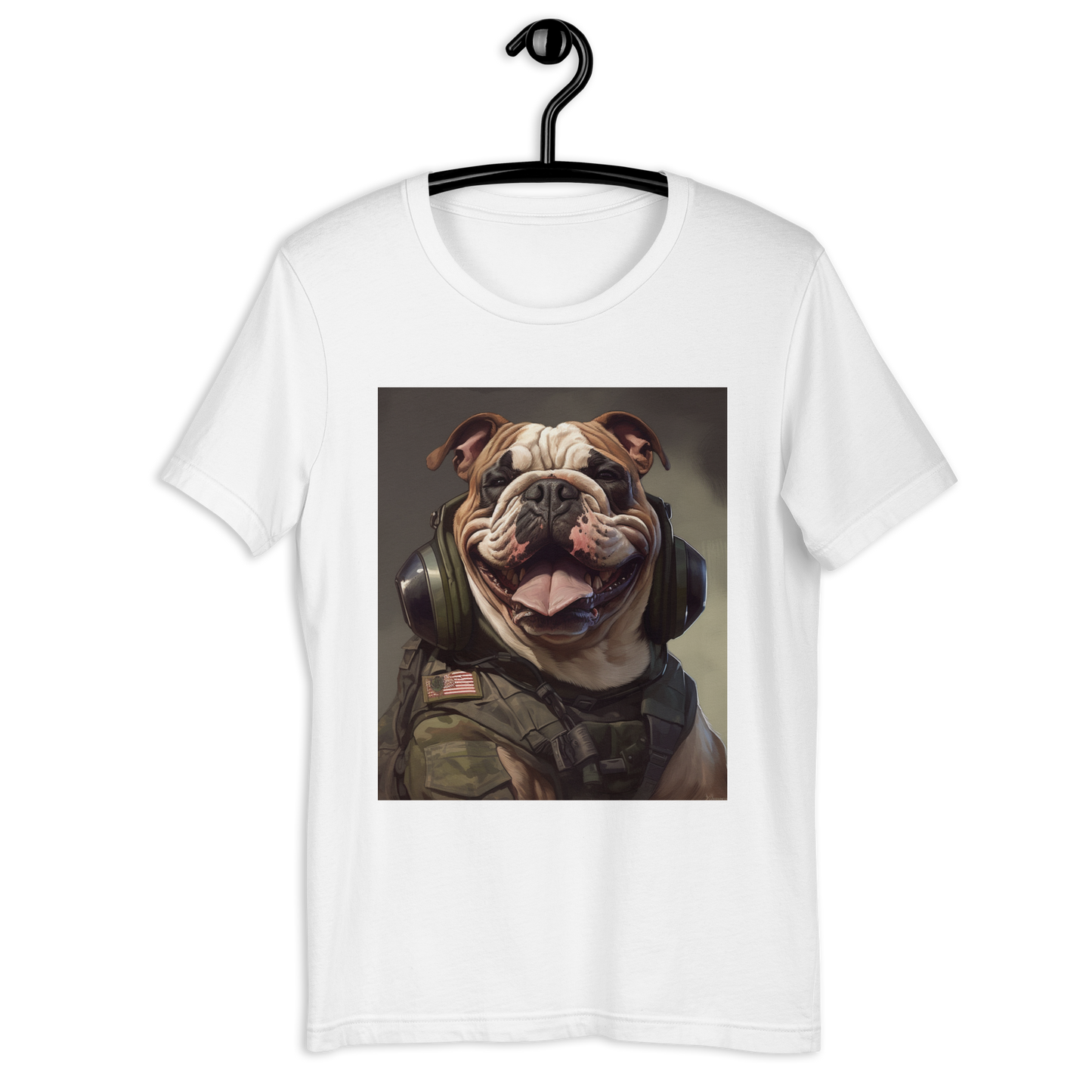 Bulldog Military Person Unisex t-shirt