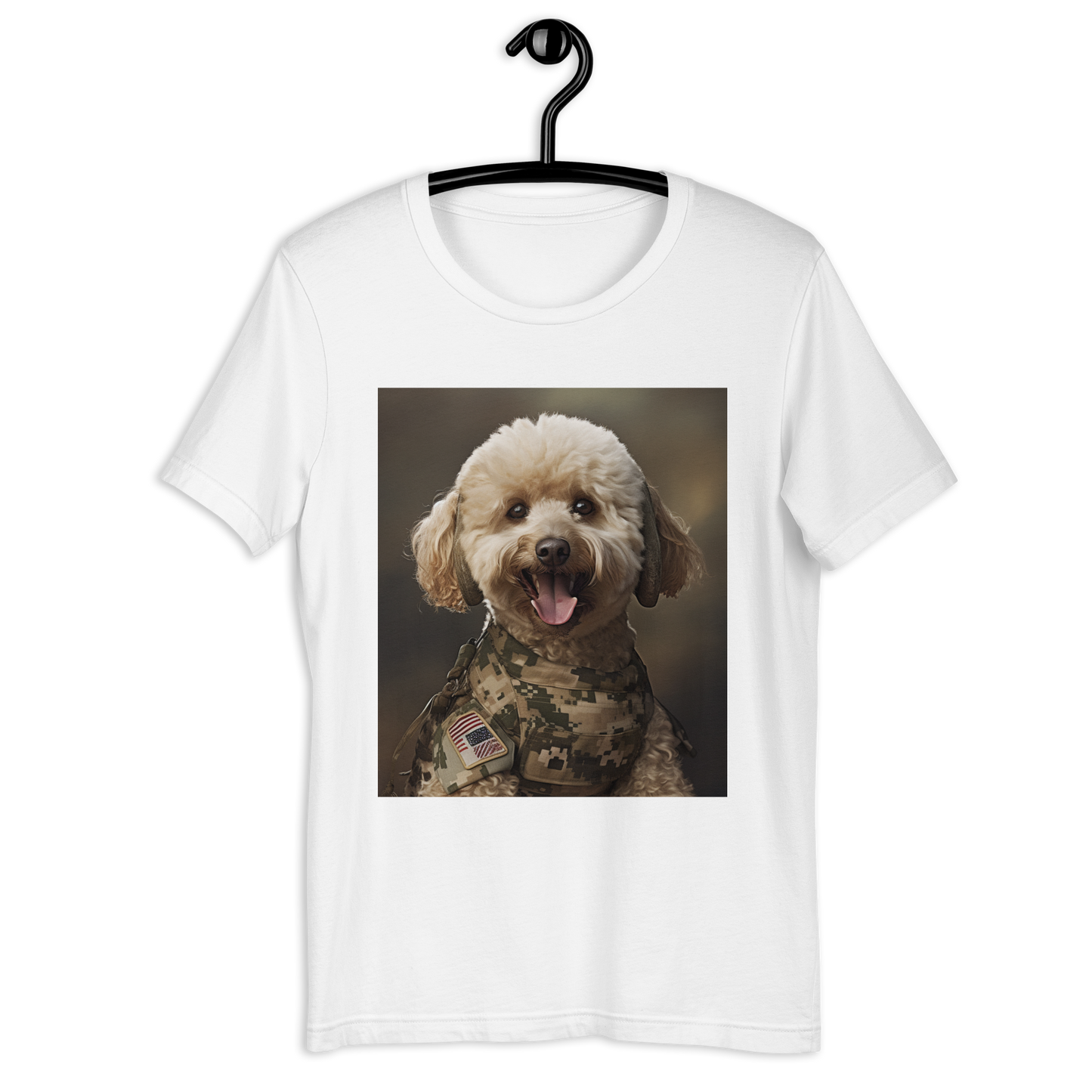 Poodle Military Person Unisex t-shirt