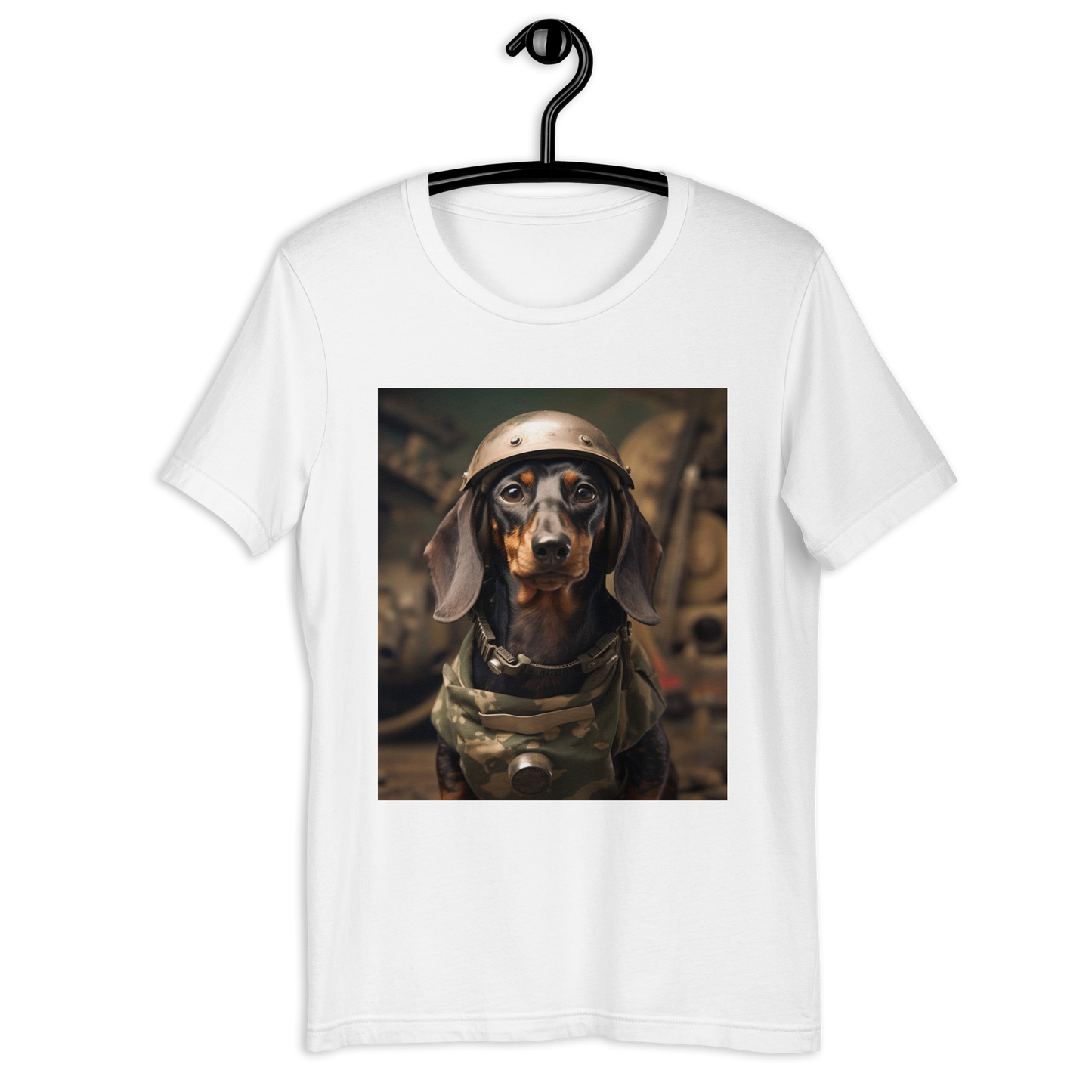 Dachshund Military Person Unisex t-shirt