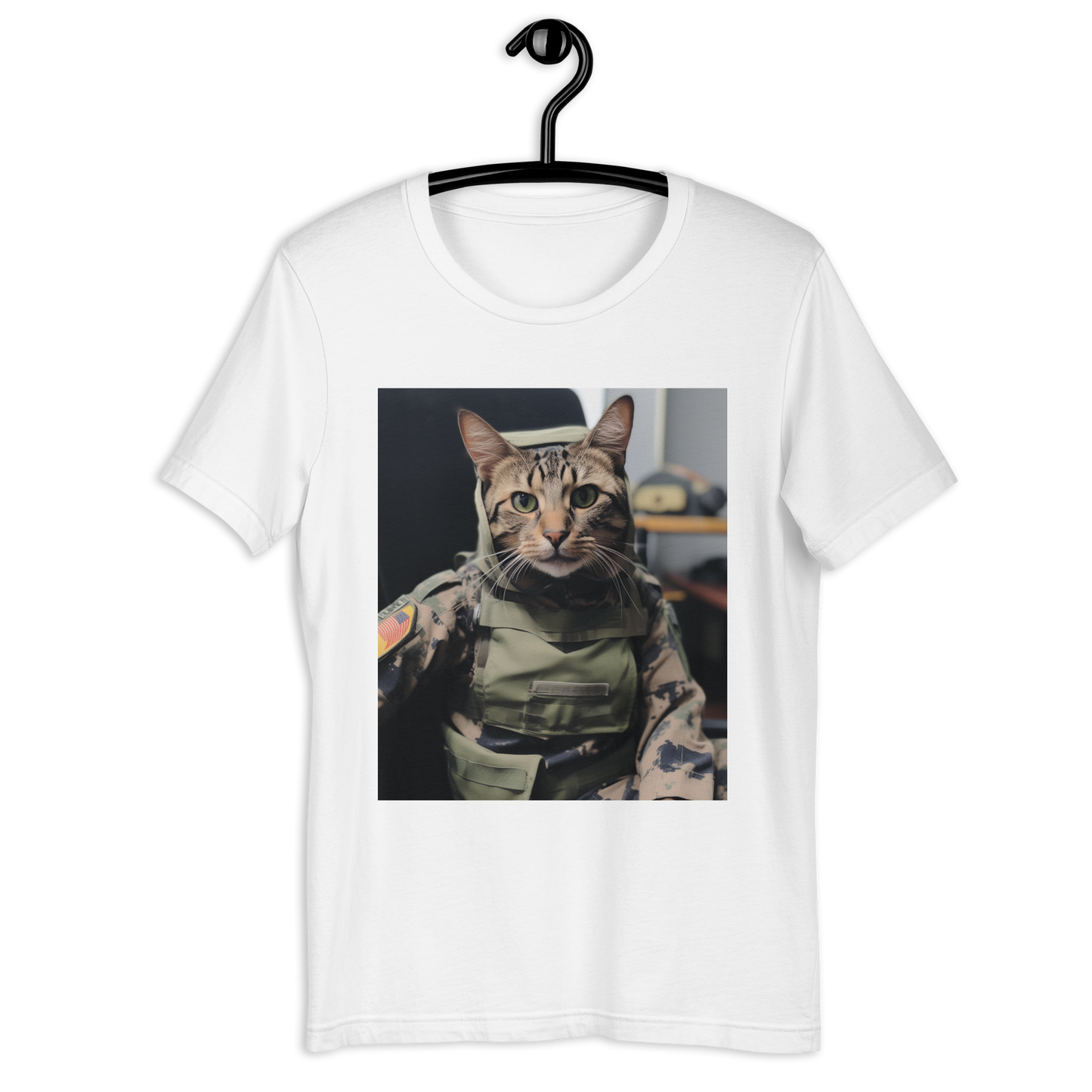 Domestic Shorthair Military Person Unisex t-shirt