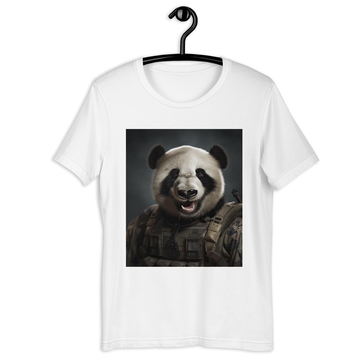 Panda Military Person Unisex t-shirt