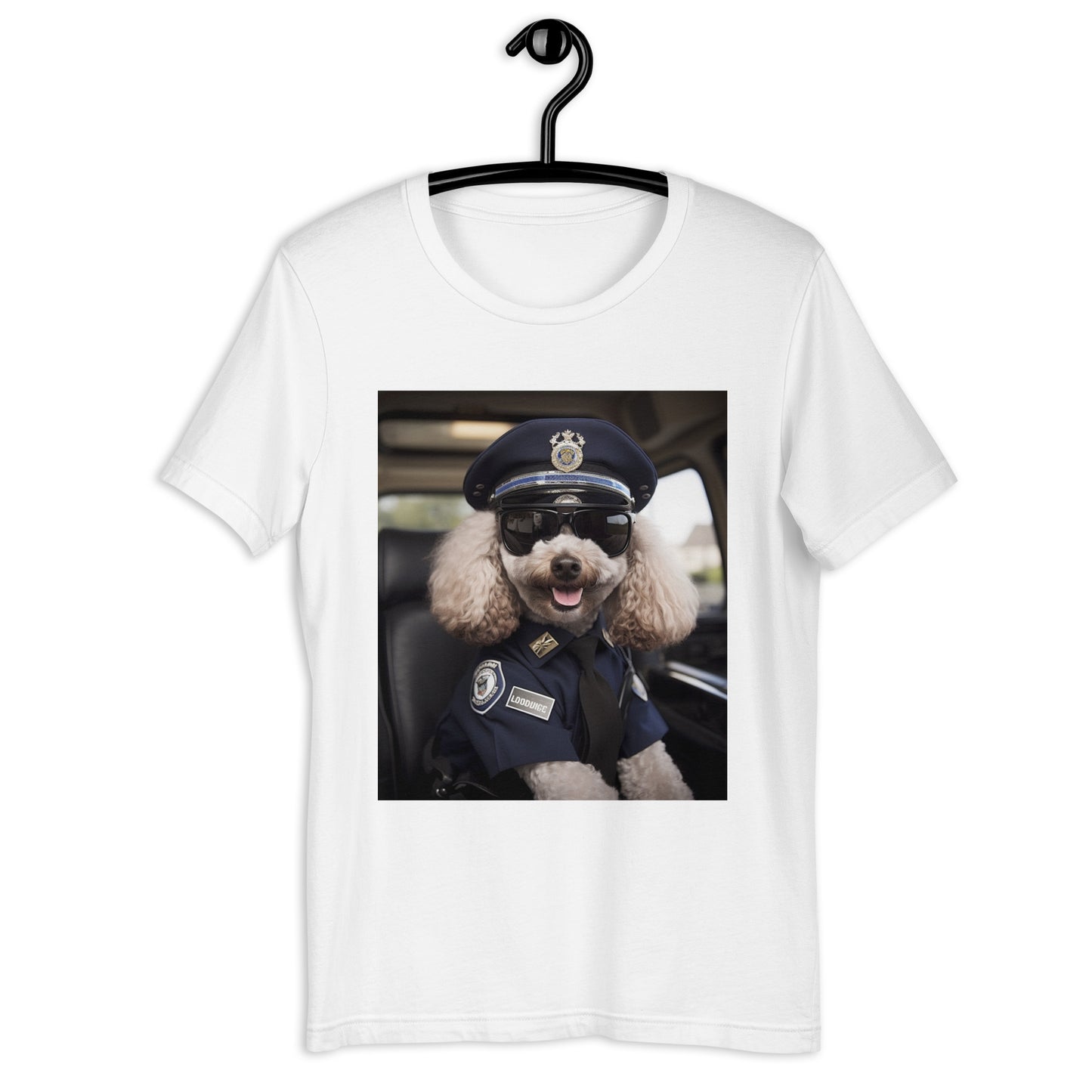 Poodle Police Officer Unisex t-shirt