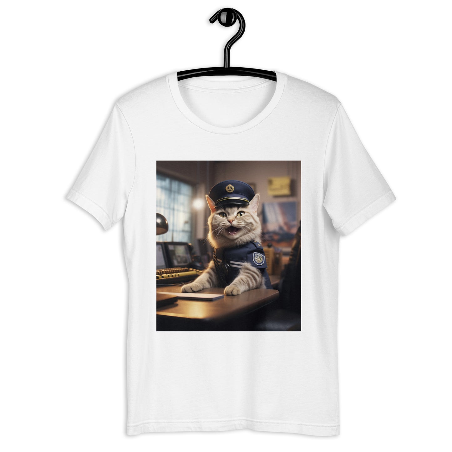 Domestic Shorthair Police Officer Unisex t-shirt