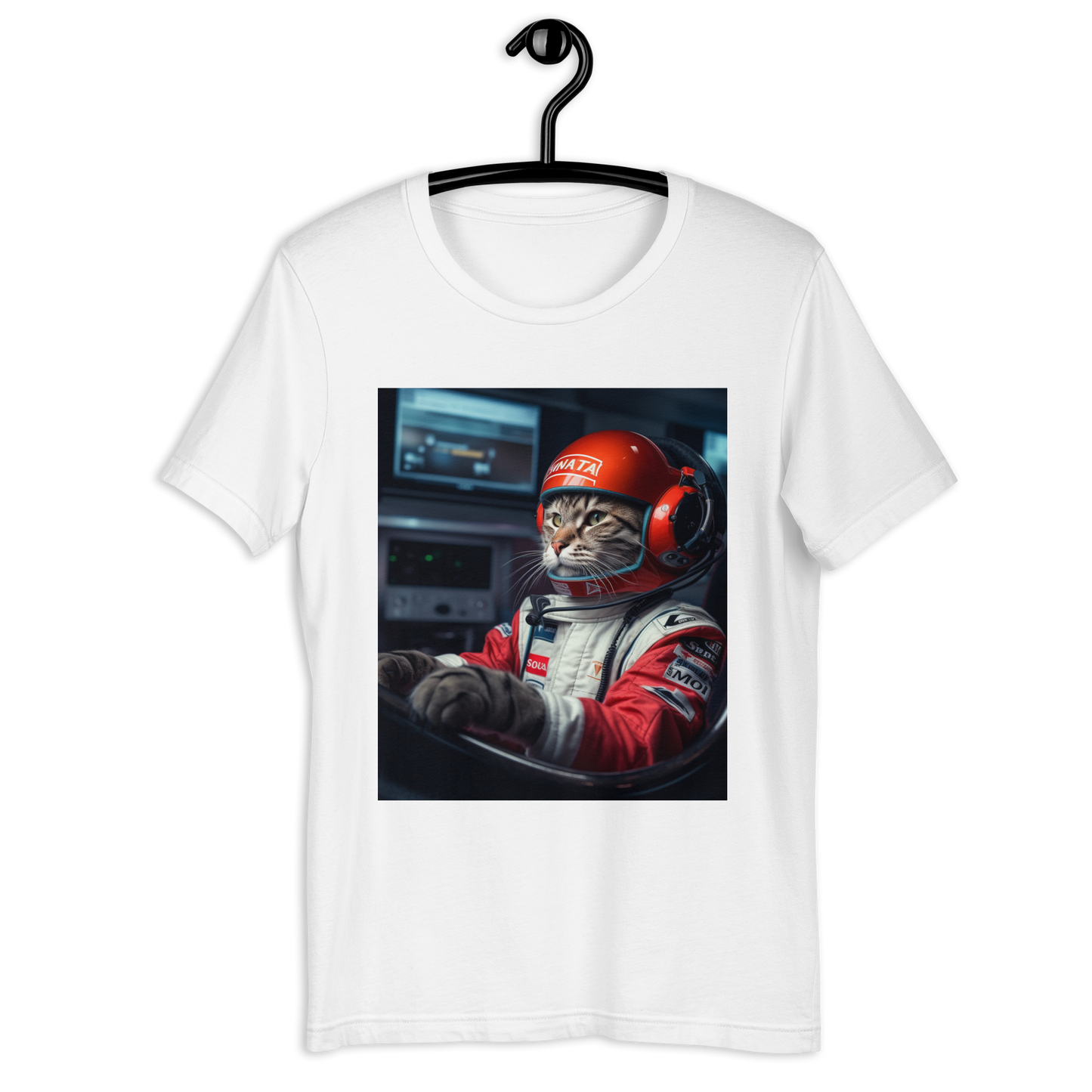 Domestic Shorthair F1 Car Driver Unisex t-shirt