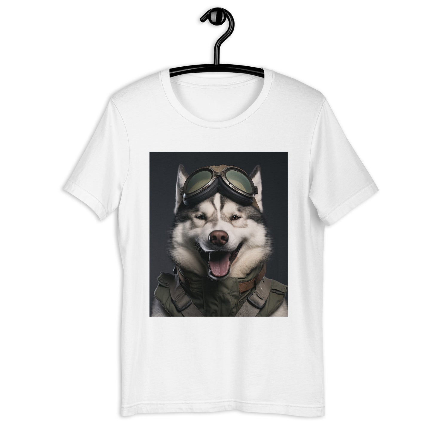 Siberian Husky Military Person Unisex t-shirt