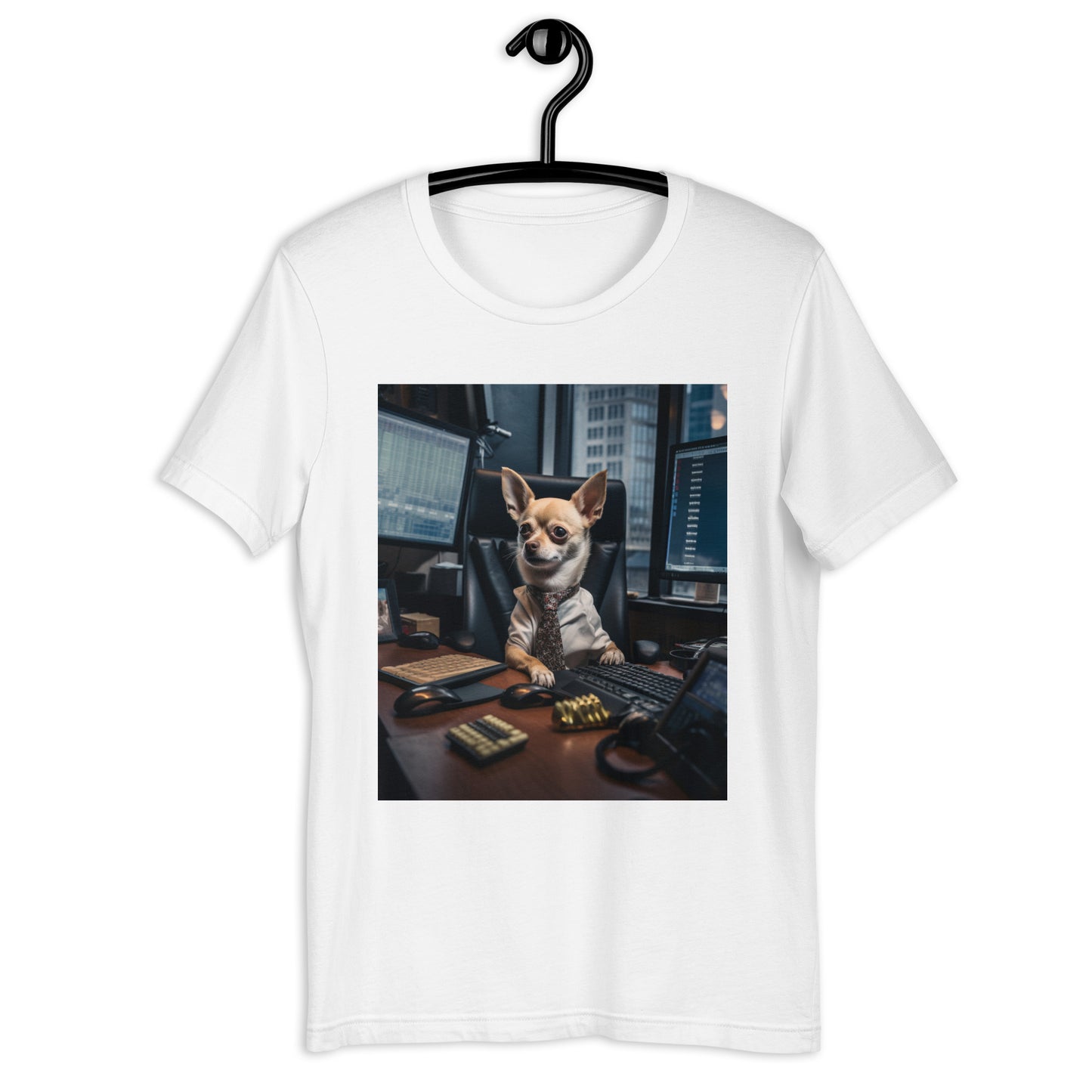 Chihuahua Stock Trader Unisex t-shirt