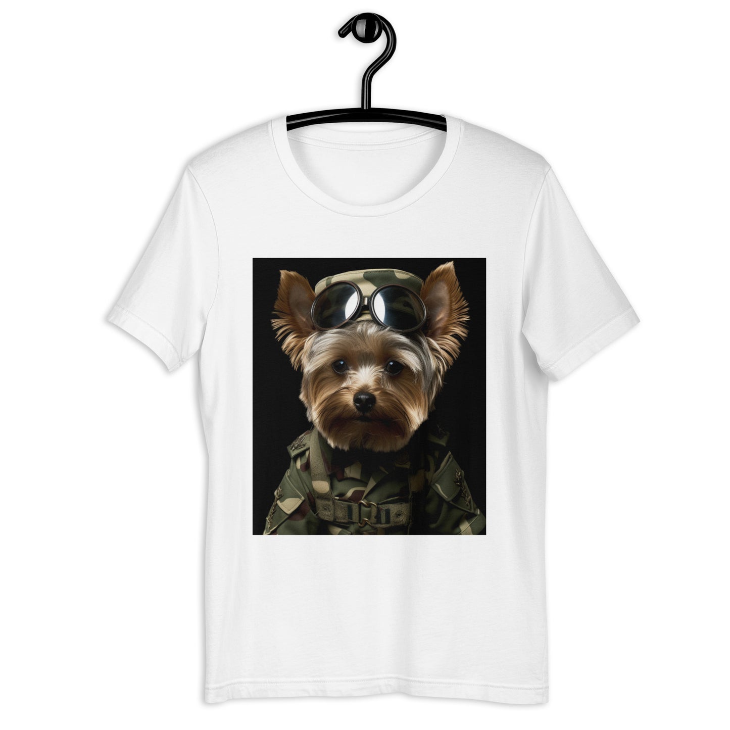 Yorkshire Terrier Military Person Unisex t-shirt