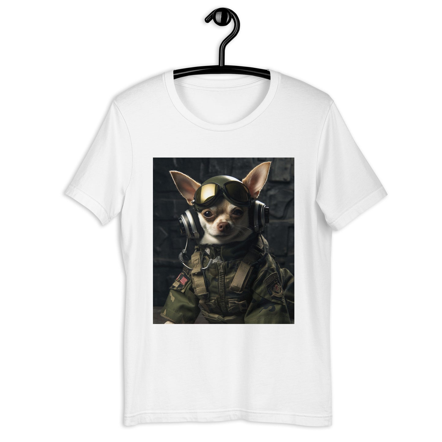 Chihuahua Military Person Unisex t-shirt