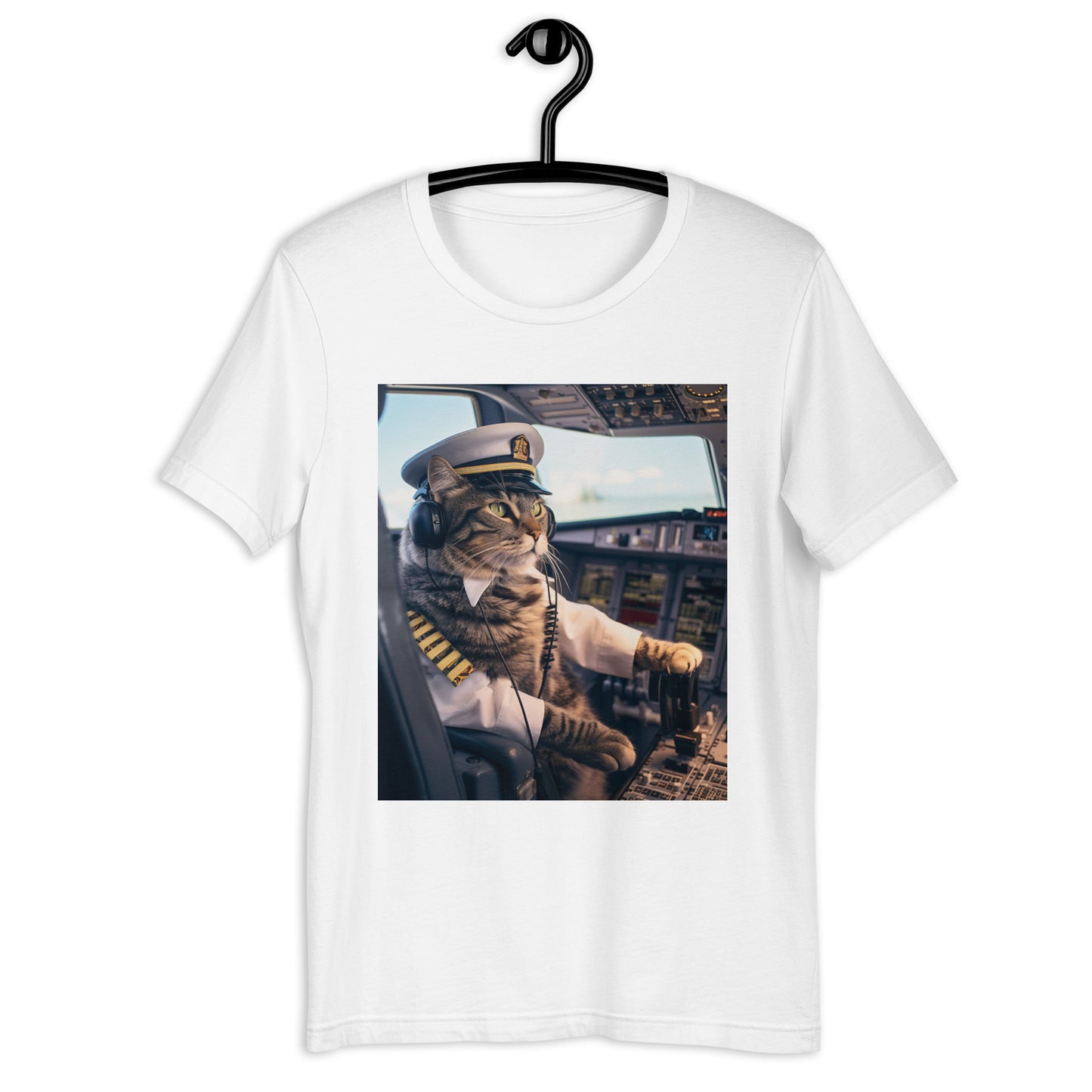 Domestic Shorthair Airline Pilot Unisex t-shirt