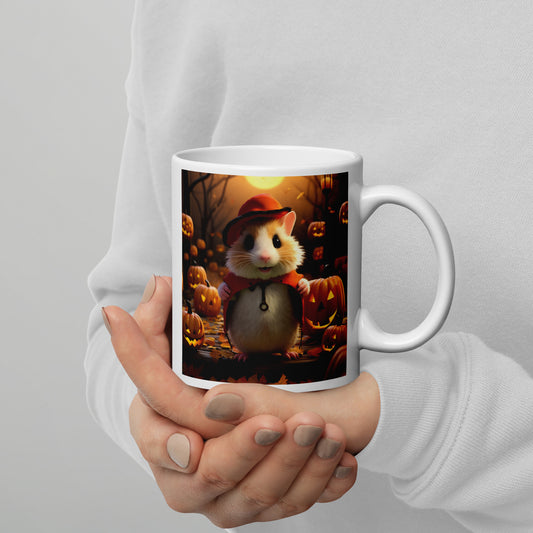 Guinea Pigs Halloween White glossy mug