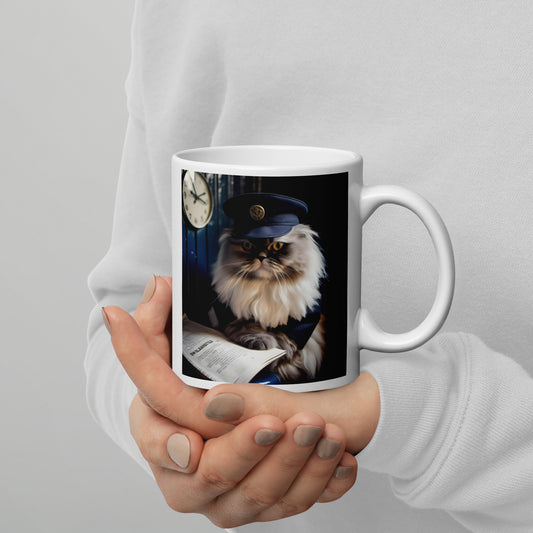 White glossy mug