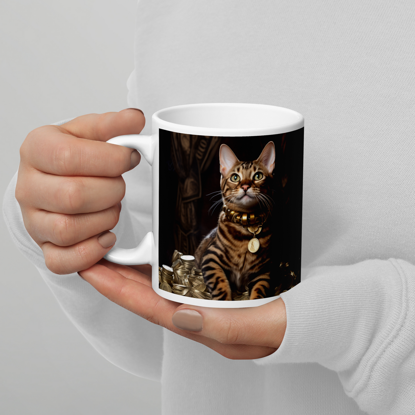 Bengal Millionaire White glossy mug