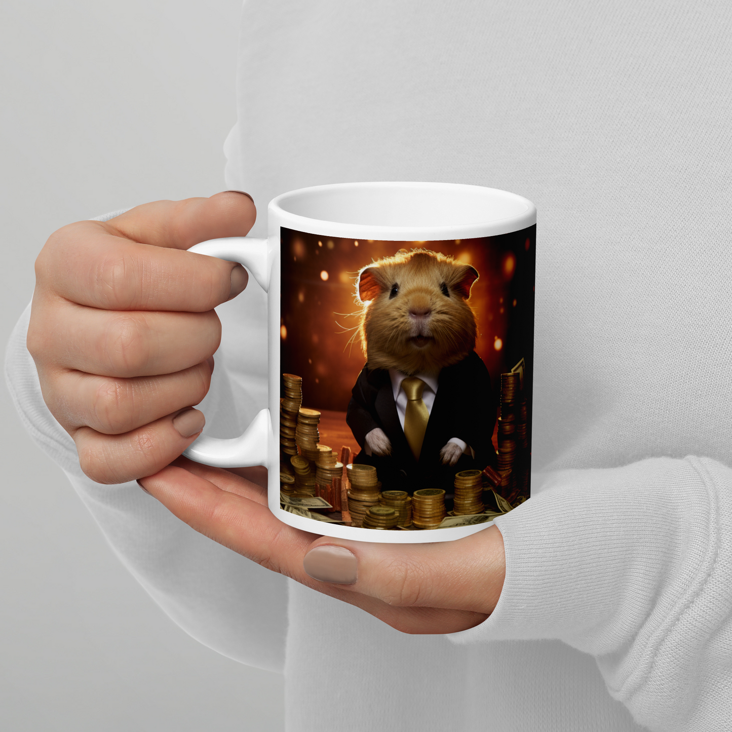 Guinea Pigs Millionaire White glossy mug