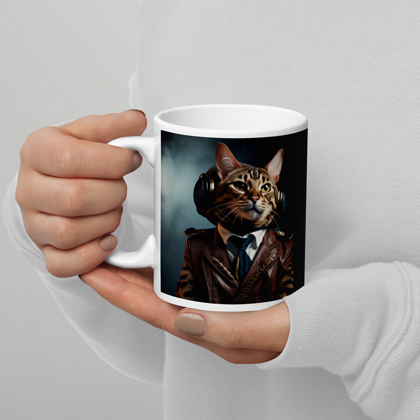 Bengal Air Force Officer White glossy mug