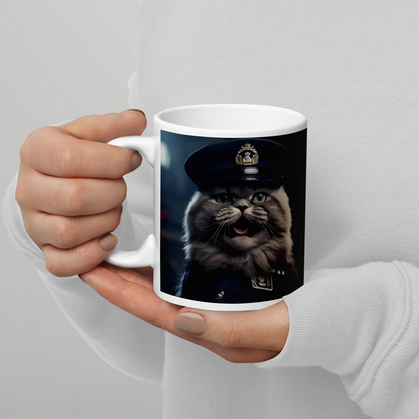 Persian Police Officer White glossy mug