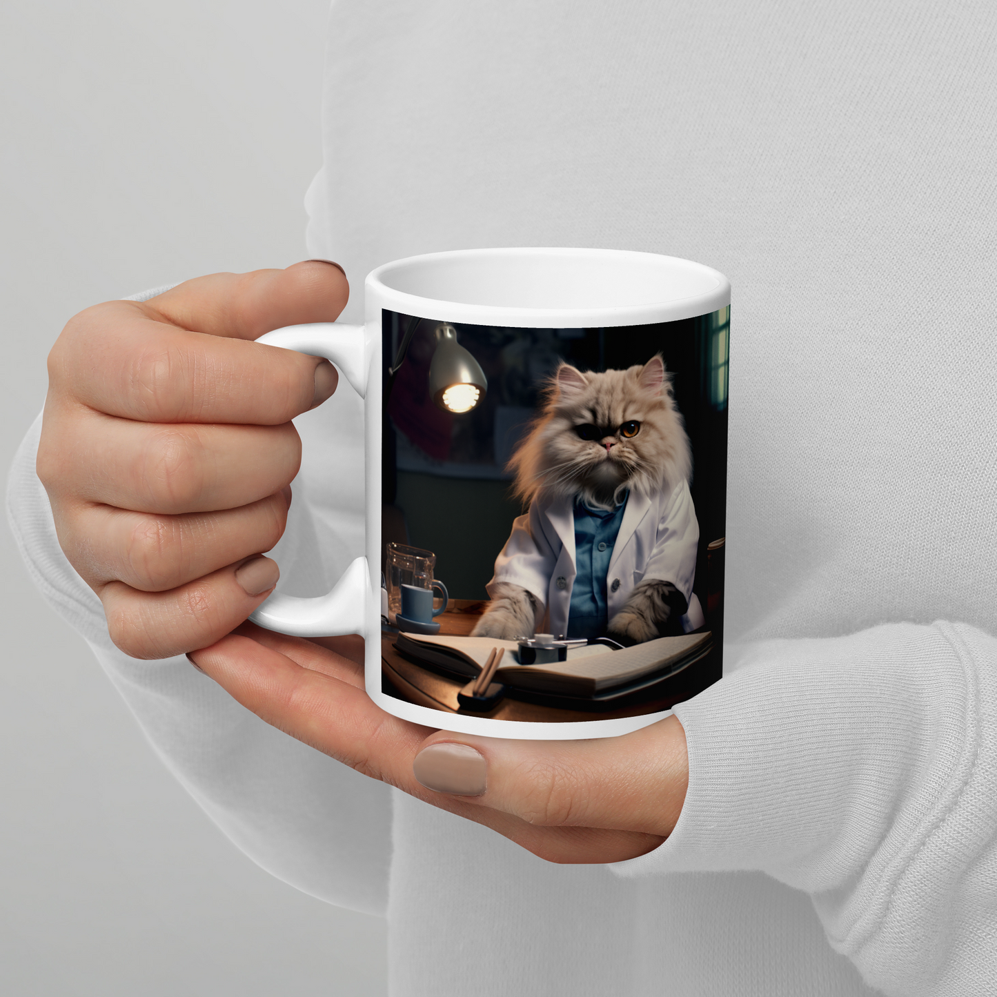 Persian Doctor White glossy mug