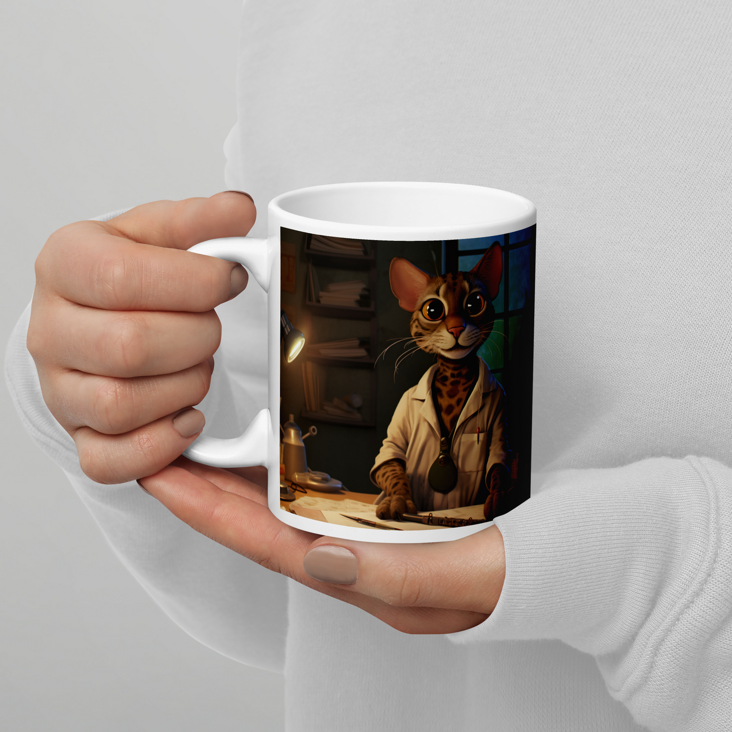 Bengal Doctor White glossy mug