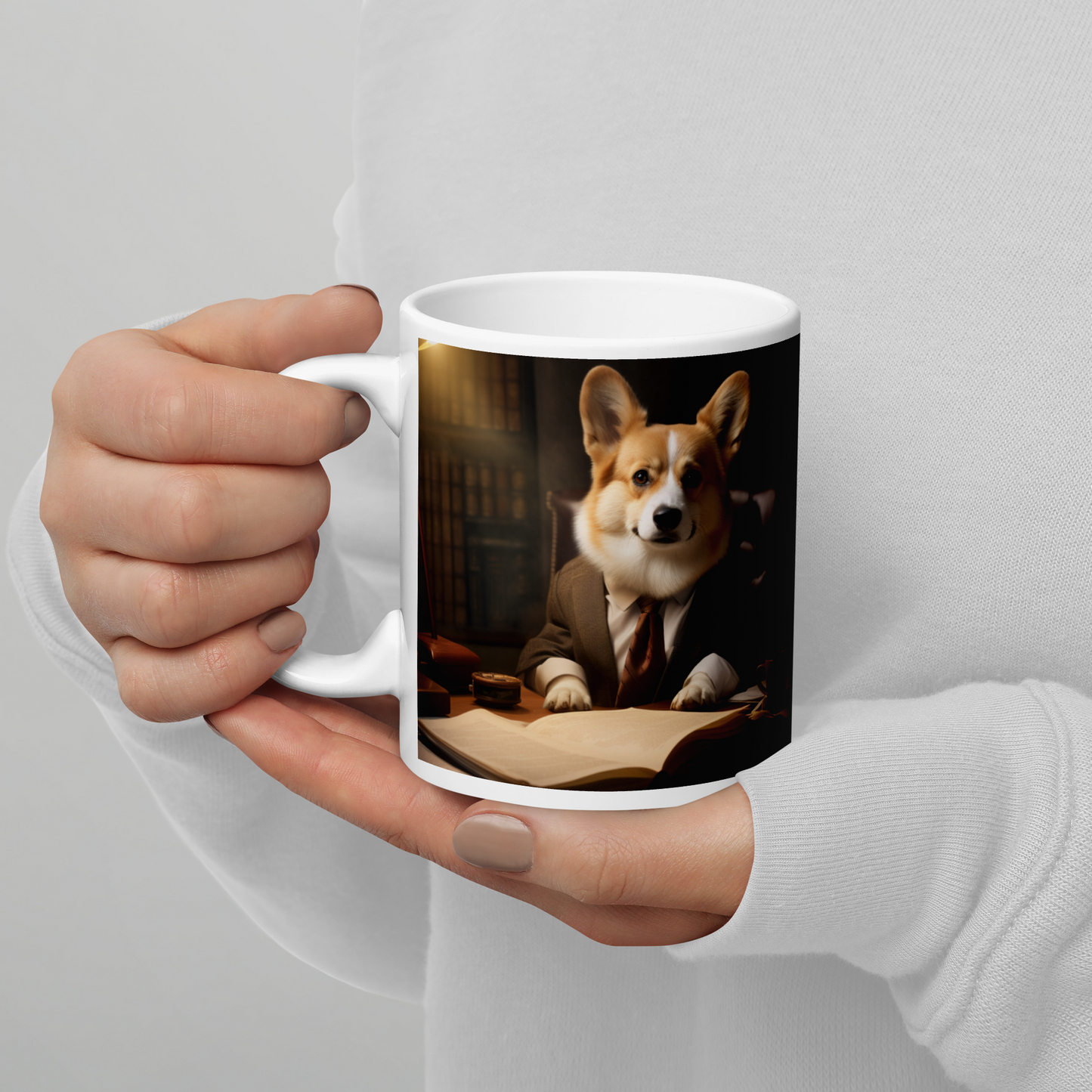 Pembroke Welsh Corgi Lawyer White glossy mug