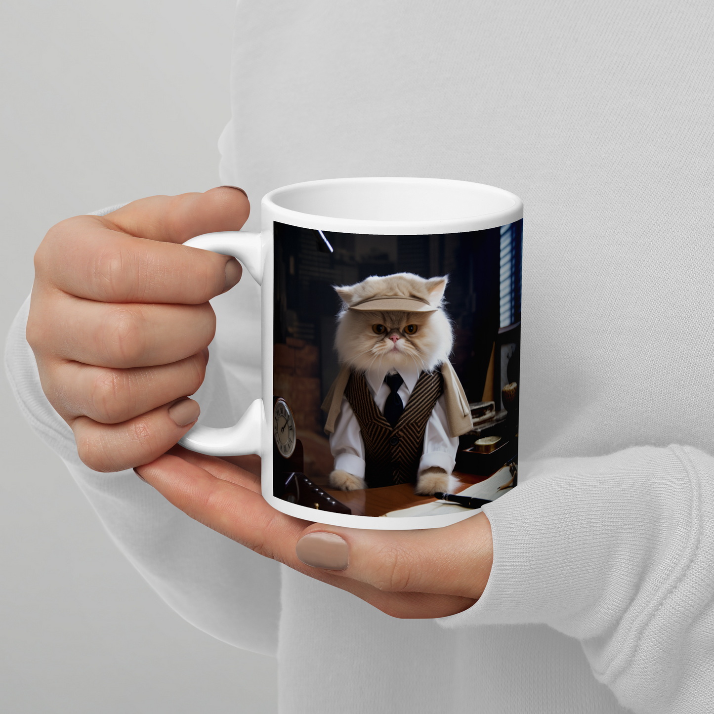 Persian Lawyer White glossy mug