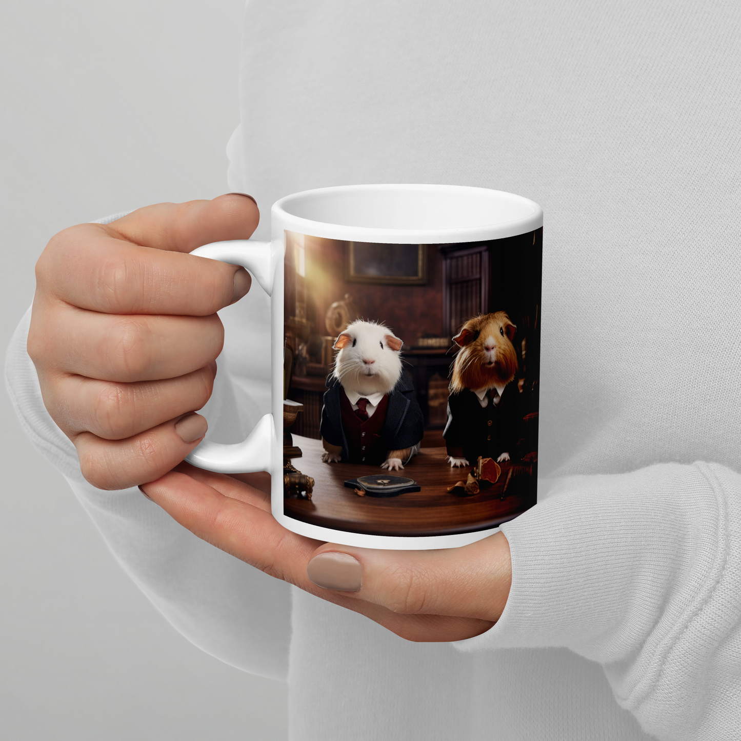 Guinea Pigs Lawyer White glossy mug