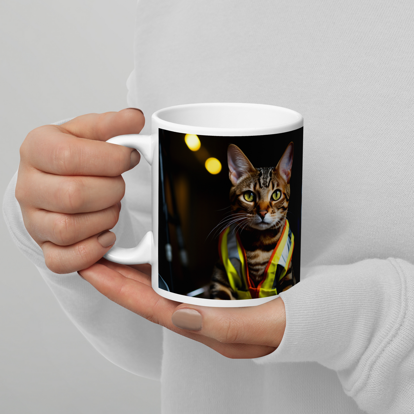 Bengal Engineer White glossy mug