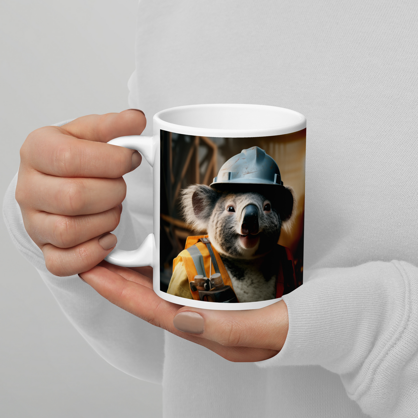 Guinea Pigs Engineer White glossy mug