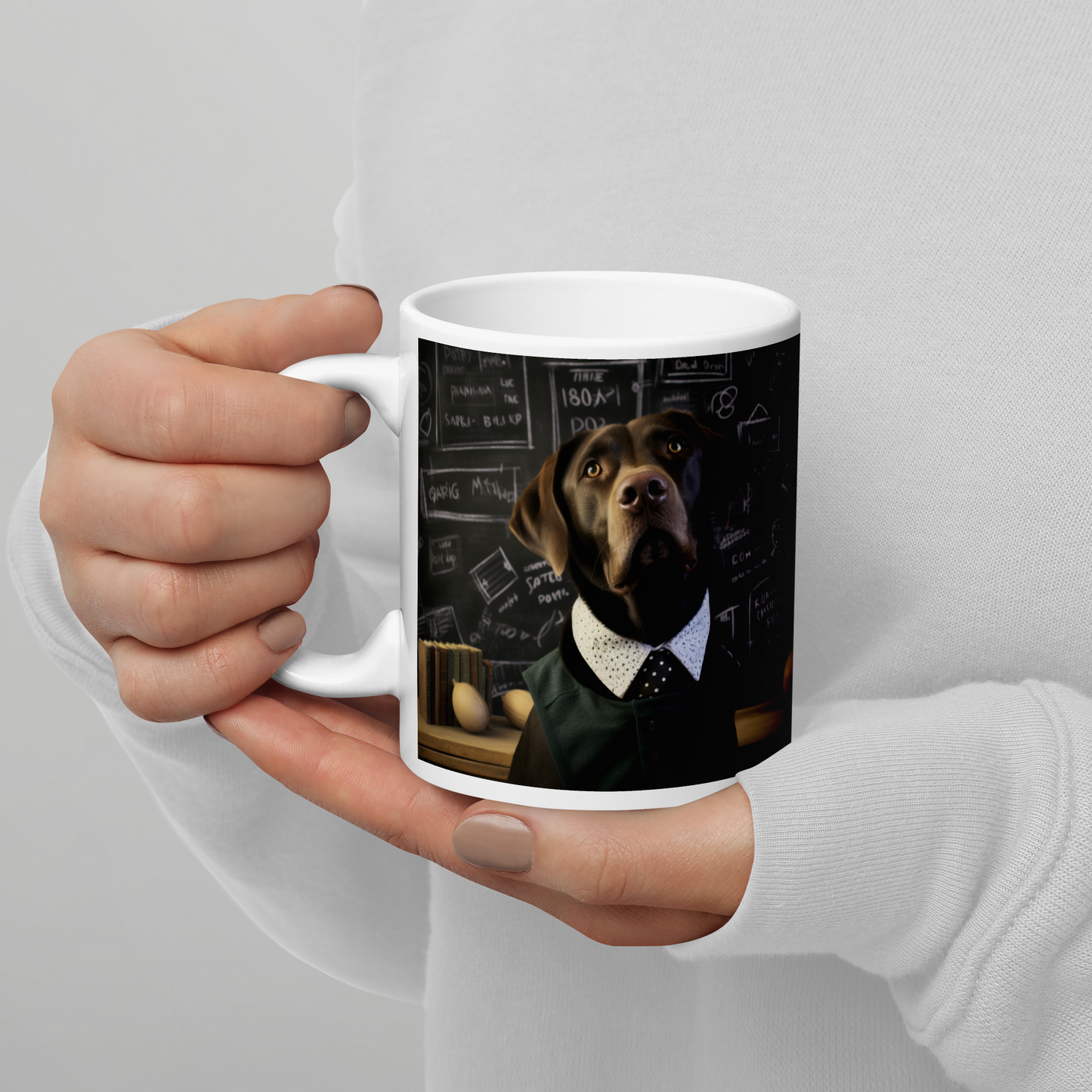 Labrador Retriever Teacher White glossy mug